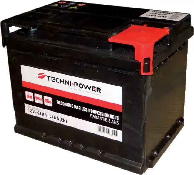 Batterie 12v 62ah 540a + a droite techni-power Bon Marché