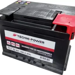 Pas Cher Batterie 12v 62ah 540a + a droite techni-power