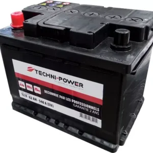 Remise Batterie 12v 62ah 540a + a gauche techni-power