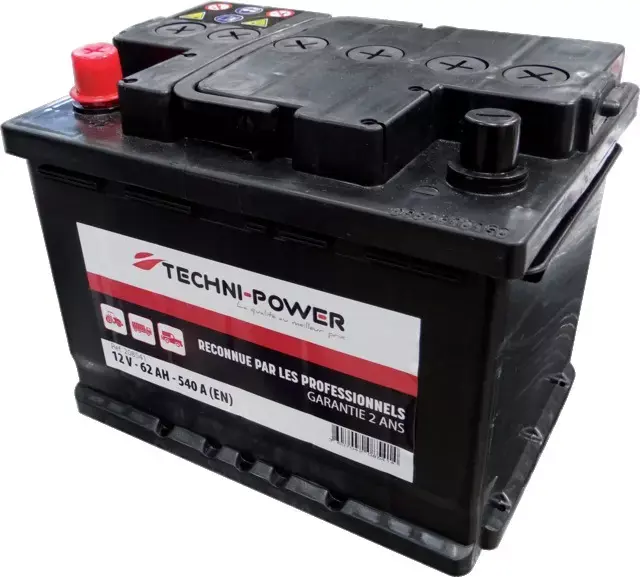 Remise Batterie 12v 62ah 540a + a gauche techni-power