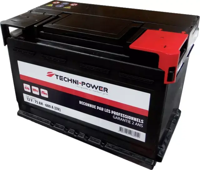 Top Vente Batterie 12v 75ah 680a + a droite techni-power
