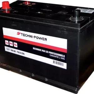 Batterie 12v 100ah 730a + a gauche techni-power Paiement Sécurisé