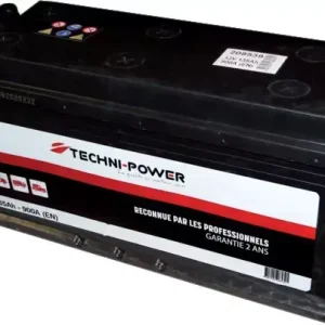 Batterie 12v 135ah 900a + a droite sur la largeur techni-power Prix Réduit