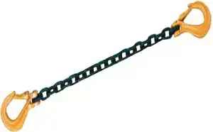 Élingue d‘arrimage avec 2 crochets simples chaîne ø 8 mm lg 3,5m Offre Spéciale