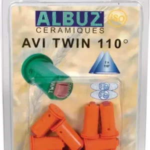 Vente Flash Buse Albuz AVI TWIN 110° 01 orange blister de 8