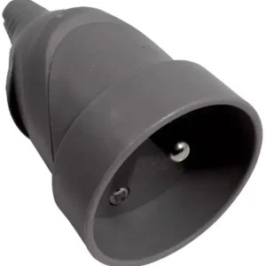 Fiche femelle plastique 10/16a gris 2p+t sortie droite Prix Promo