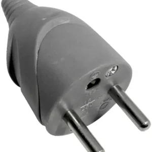 Offre Spéciale Fiche male plastique 10/16a gris 2p+t sortie droite