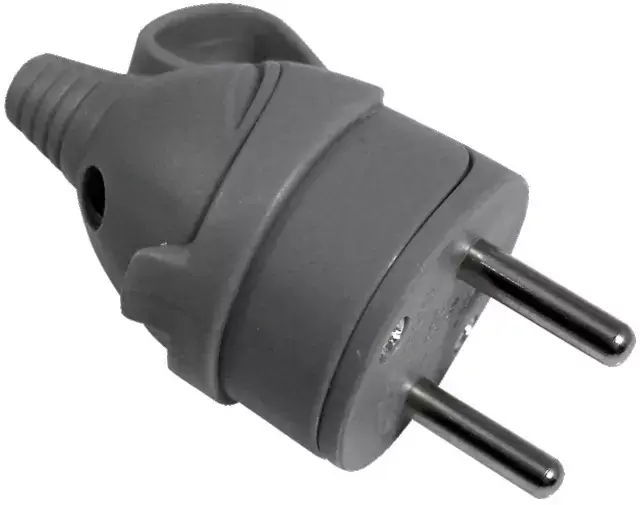 Fiche male anneau+ergot-16a 2p + t- gris Expédition Rapide