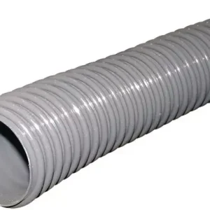 Tuyau spiralé renfoncée gris 70 mm rigide Populaire