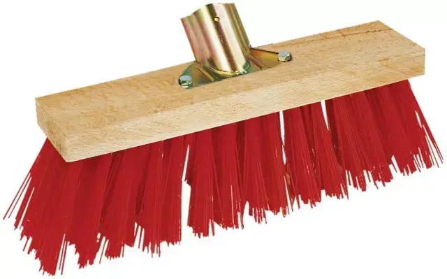 Balai de cantonnier pvc rouge 40cm sans manche Solde
