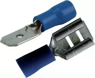 Top Vente Cosse plate mâle femelle bleu assortie 4,8 blister de 20