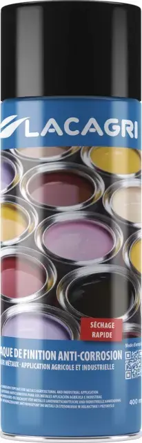 Peinture de finition noir mat aerosol 400ml Seulement Aujourd'hui