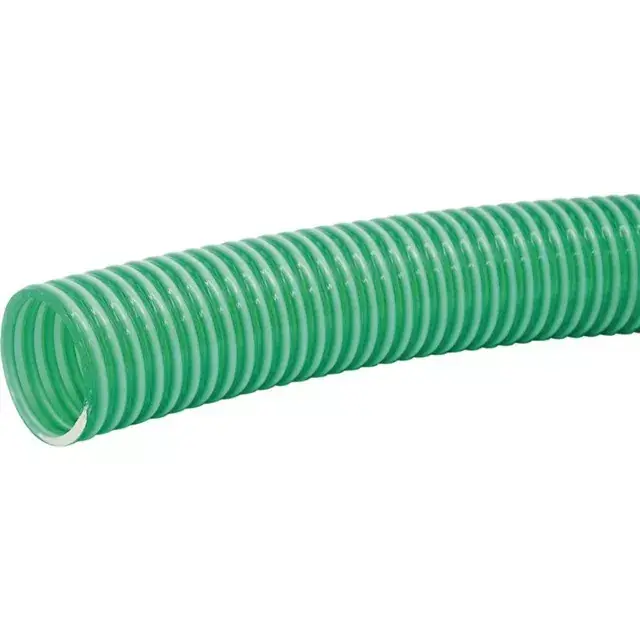 Nouveauté TUYAU ANNELÉ VERT TRANSPARENT RENFORCÉ DIA 80 MM