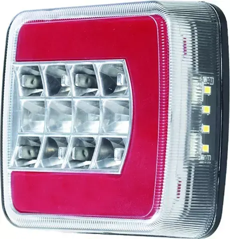 Feu arriere droit carre 4 fonctions led 12-24v Super Prix