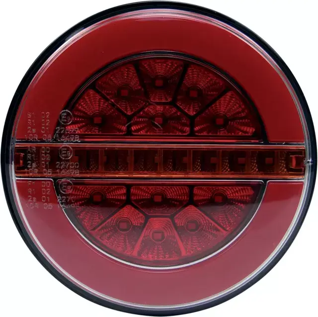 Feu arrière rond dynamique 3 fonctions led 12-24v Marque