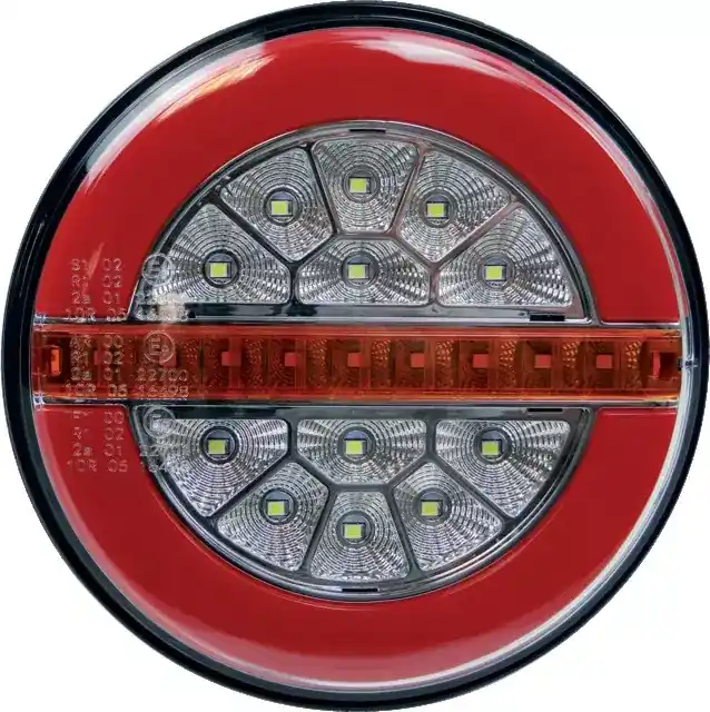 Feu arrière rond dynamique 3 fonctions led 12-24v Nouvel Arrivage