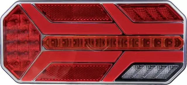 Feu arrière gauche dynamique rectangle 6 fonctions 12-24v Soldes
