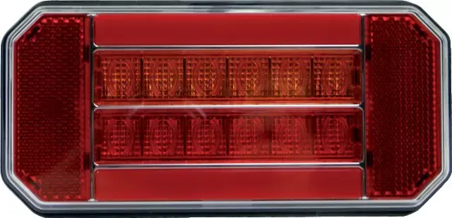 Dernier Modèle Feu arrière droit dynamique rectangle 3 fonctions 12-24v