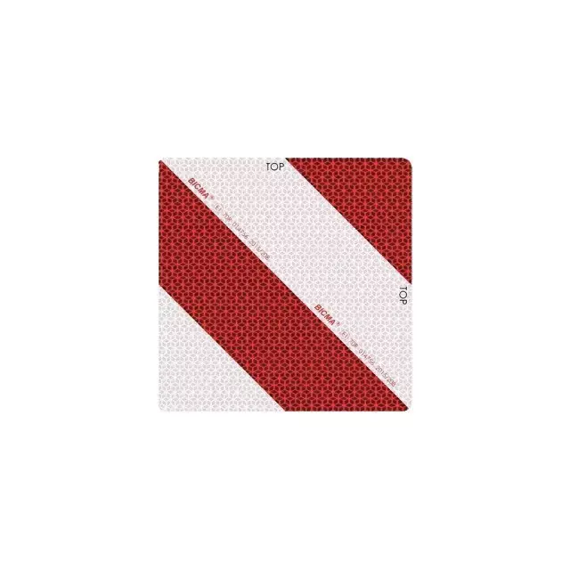 Nouvel Arrivage Auto adhésif droit rouge et blanc 282x282mm r104 - classe f
