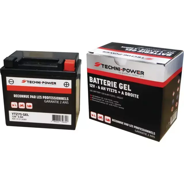 Expédition Rapide Batterie gel type ytz7s (+ à droite)