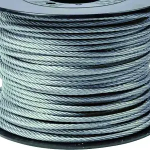 Authentique Cable acier gava 5 mm 6x7 ame textile le metre
