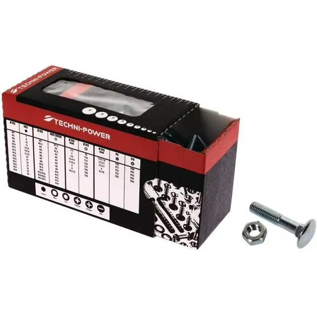 Meilleur Choix Boulon tete ronde collet carre 12x80 zingue 4.8 (boite de 50)