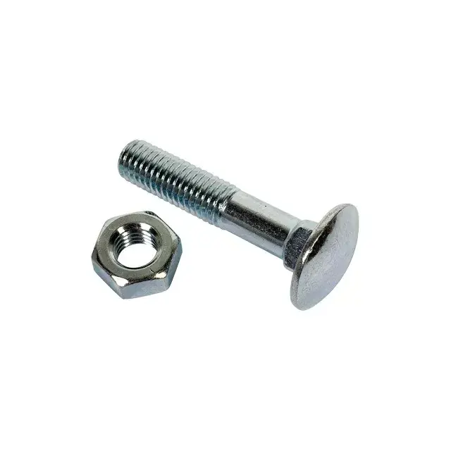 Prix Promo Boulon tete ronde collet carre 8x60 zingue 4.8 (boite de 5)