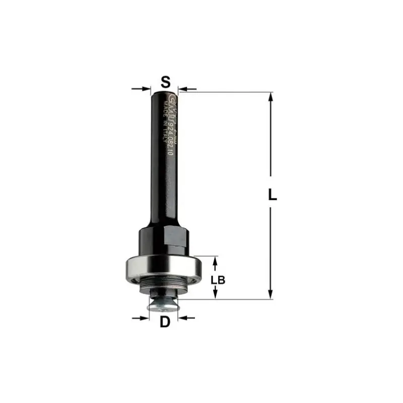 Pas Cher Arbre porte fraise CMT 823 - longueur 61 mm - Queue de 8 mm + roulement