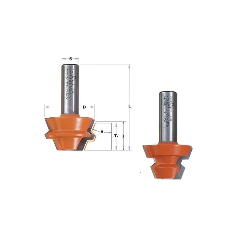 Jeu de fraises CMT pour joints de 22.5°, Queue de 8 mm Affaire À Saisir