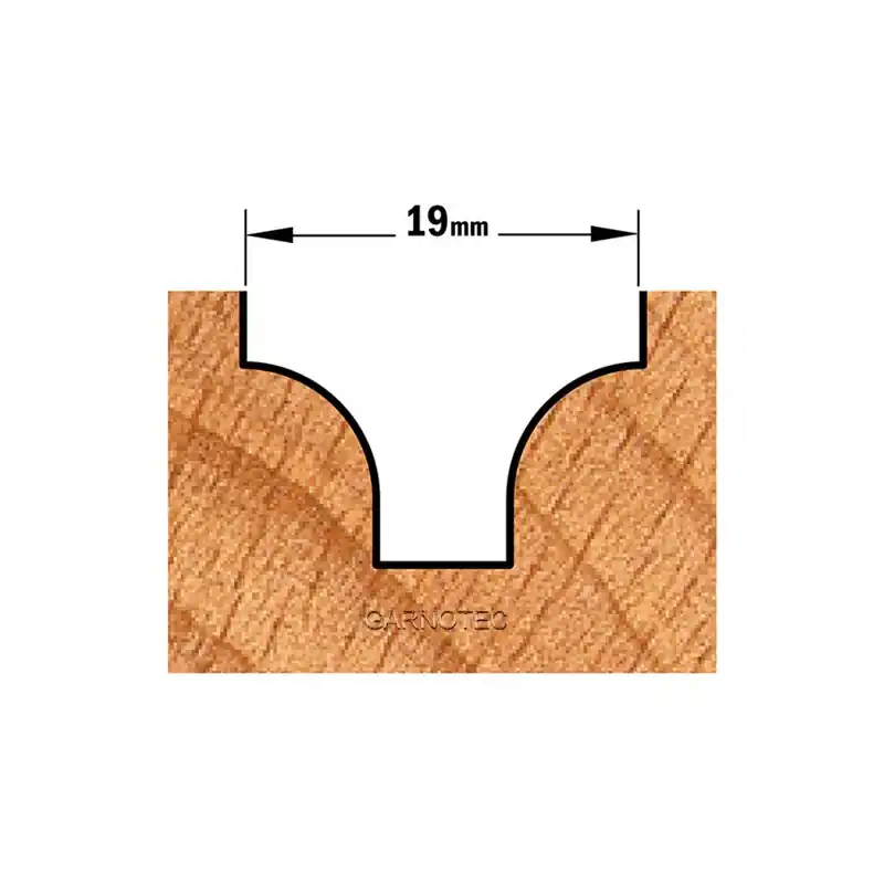 Offre Limitée Fraise CMT pour quart de rond (sans roulement) - Rayon 6,4mm - queue de 12mm