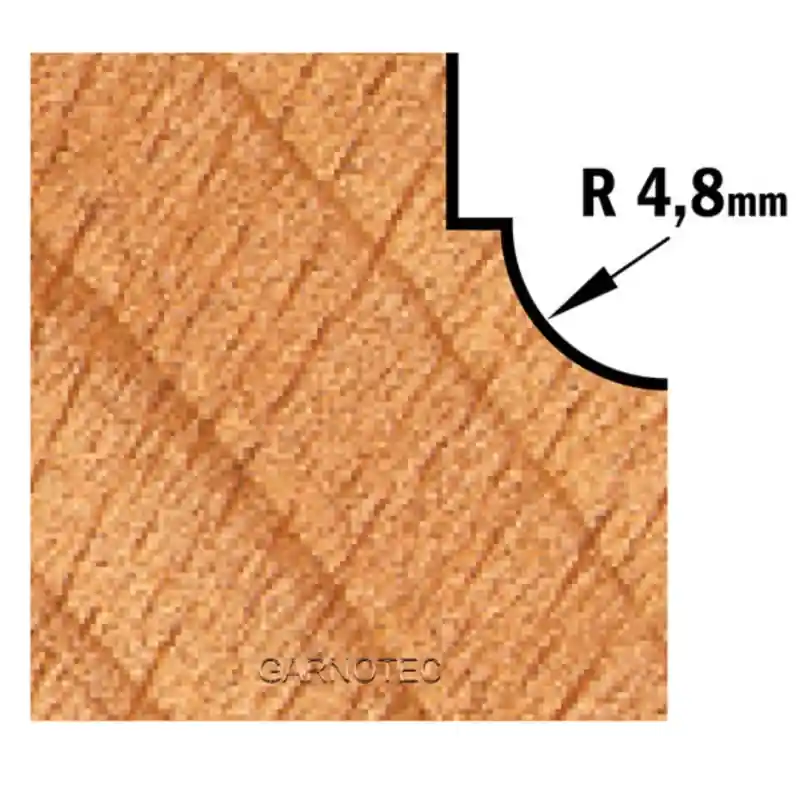 Dernier Modèle Fraise pour doucine romaine - Rayon 4.8mm - Queue 8mm