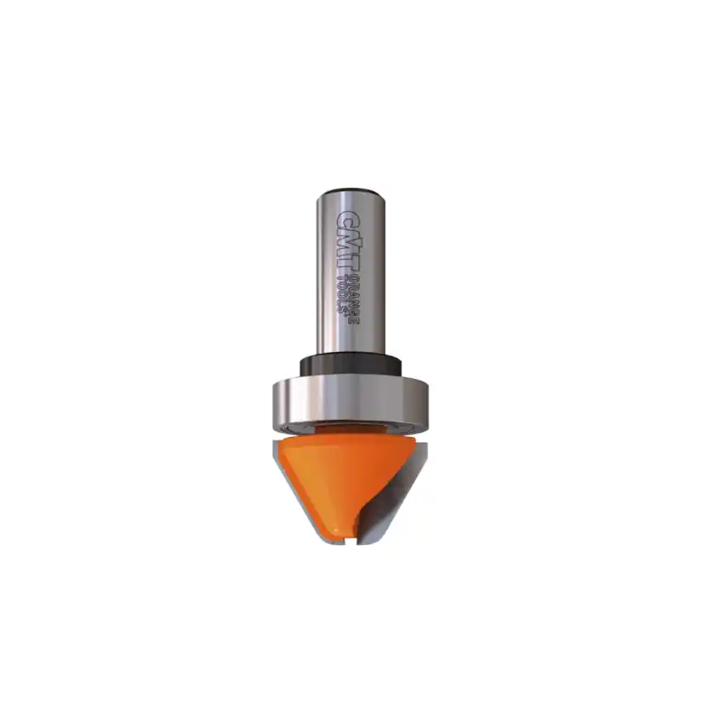 Dernier Modèle Fraise CMT à rainurer en V 60° - Diamètre 28 mm - Queue de 12 mm avec roulement