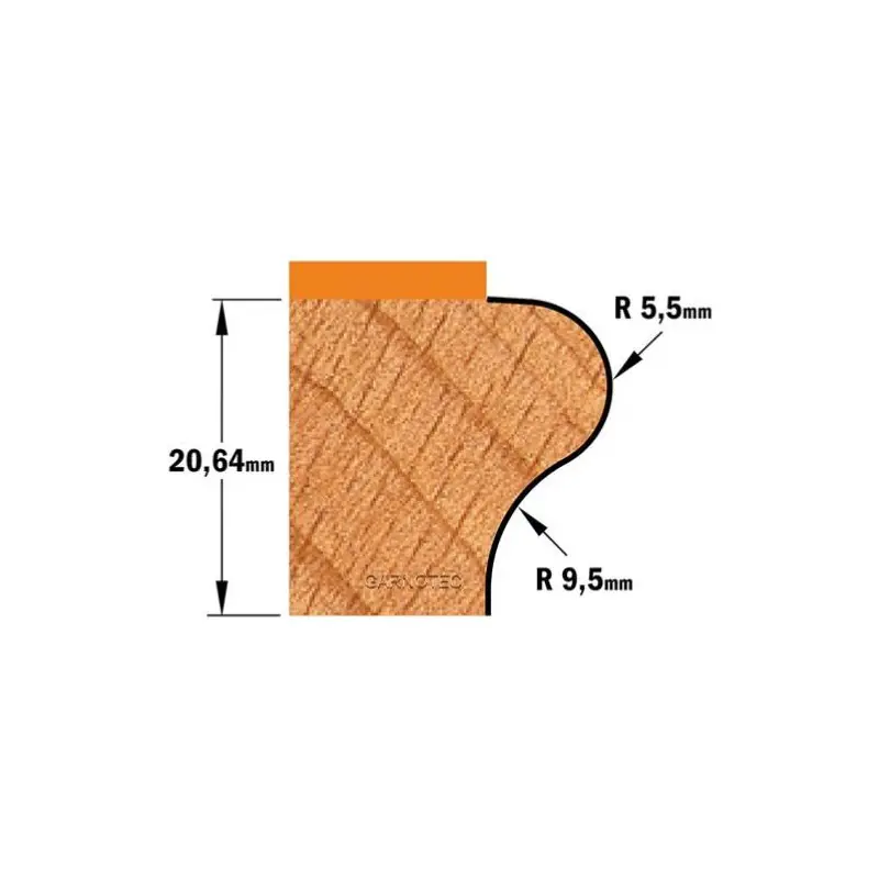 Fraise CMT pour rebords et poignées, rayon 5.5 et 9.5mm, queue 12 mm Meilleure Vente