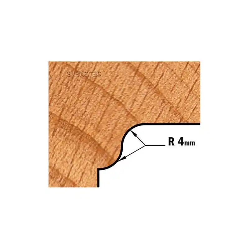 Prix Choc Fraise CMT pour moulure décorative, rayon 4 mm, queue de 12 mm, série longue - CMT 967.502.11B