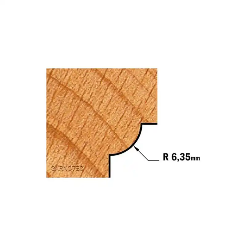 Fraise CMT pour moulures décoratives, rayon 6.35 mm, queue de 12 mm - CMT 967.601.11B Commande En Gros