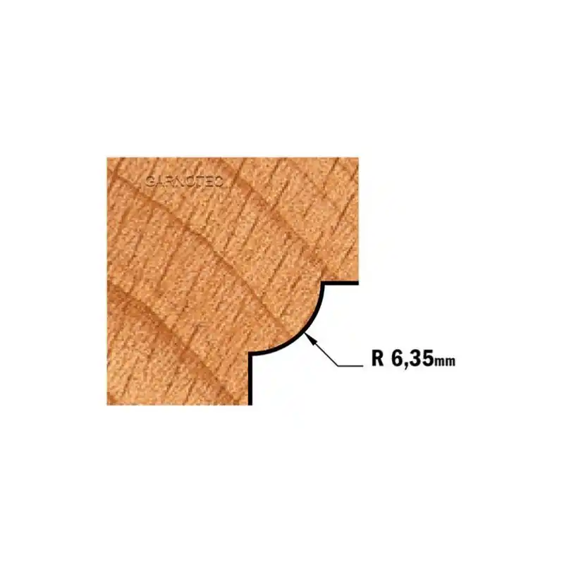 Fraise CMT pour moulures décoratives, rayon 6.35 mm, queue de 8 mm - CMT 967.101.11B Offre Spéciale