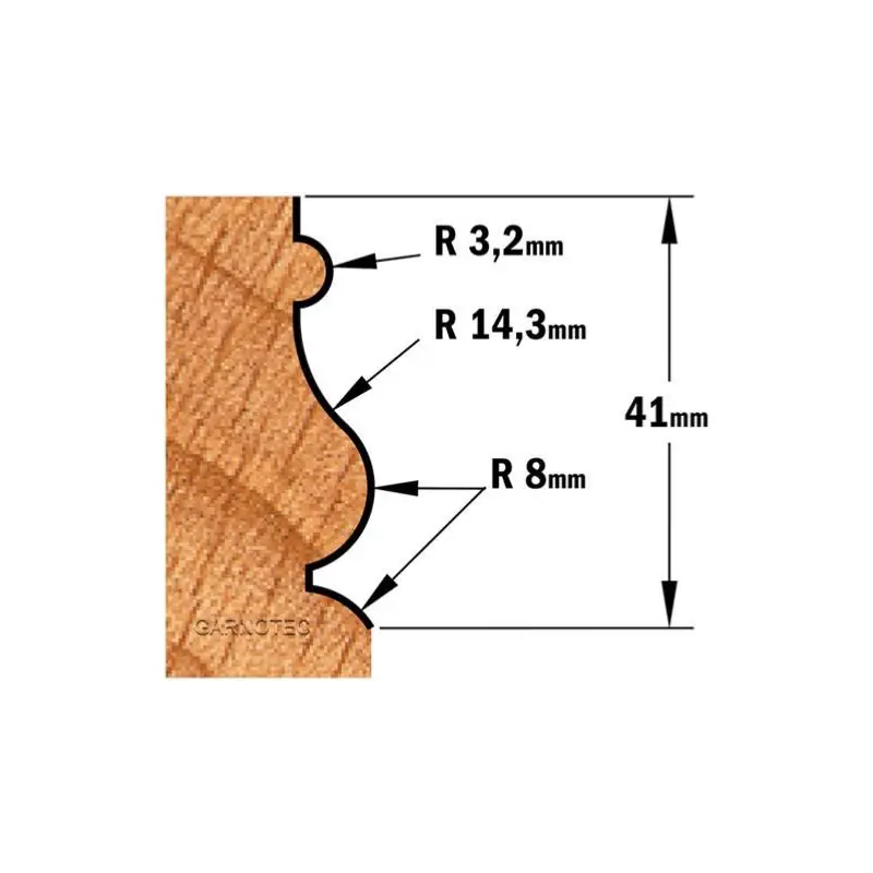 Fraise CMT pour corniches, Profil B - CMT 955.902.11 Prix Bas