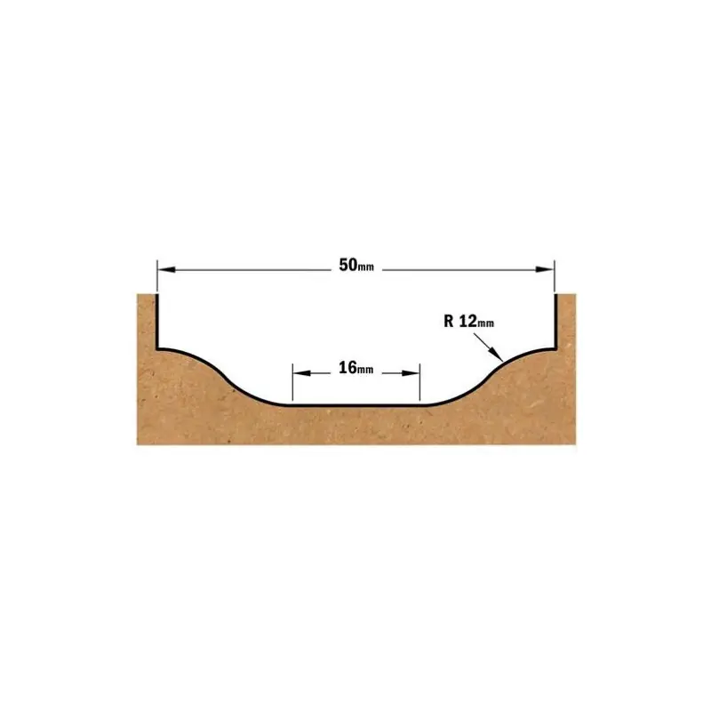 Fraise carbure pour montants de portes, queue de 12mm - CMT 970.501.11 Authentique