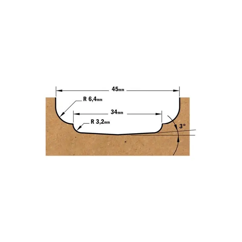 Fraise carbure pour montants de portes, queue de 12mm - CMT 970.503.11 Authentique