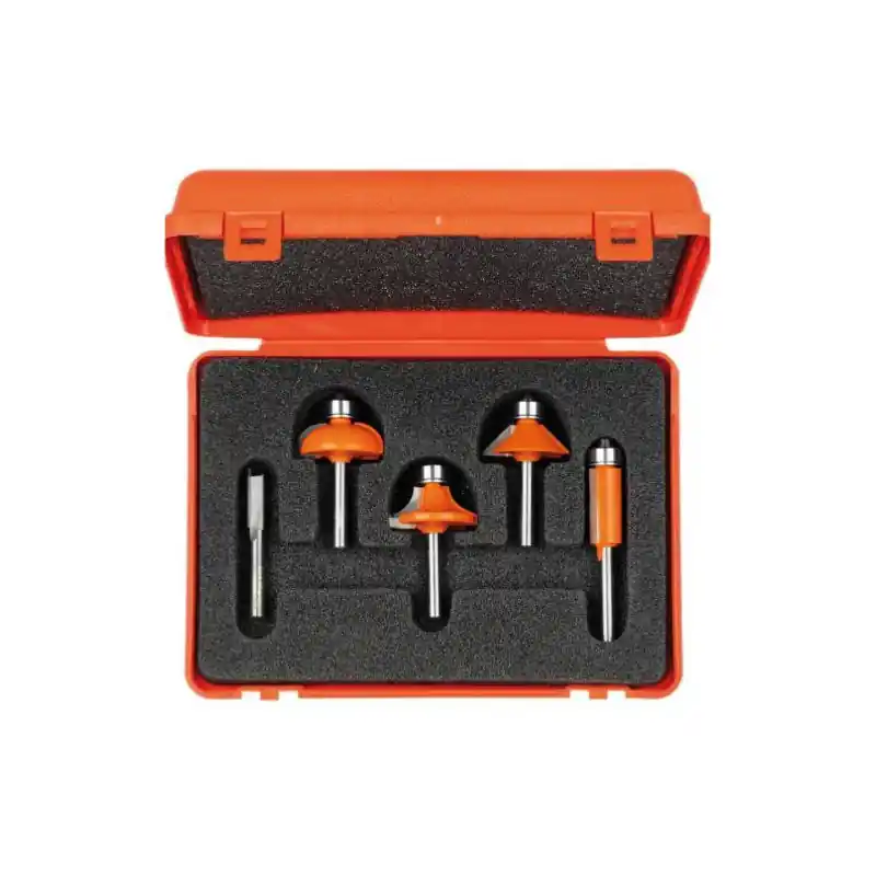 Coffret de 5 fraises carbure pour défonceuse queue de 6mm Nouveauté