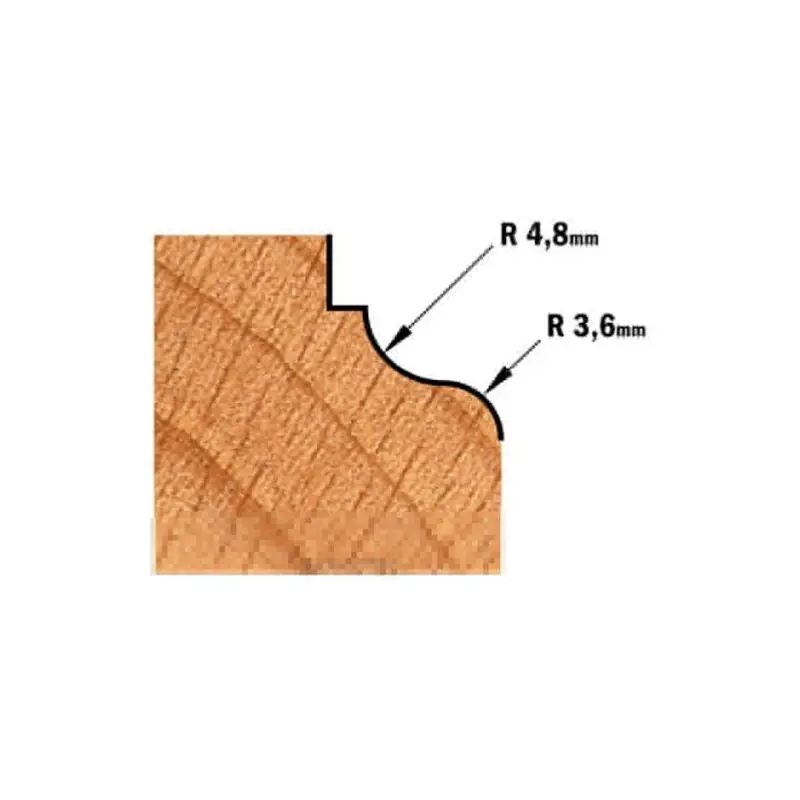 Quantité Limitée Fraise carbure pour moulure décorative, Queue de 12mm - CMT 946.825.11