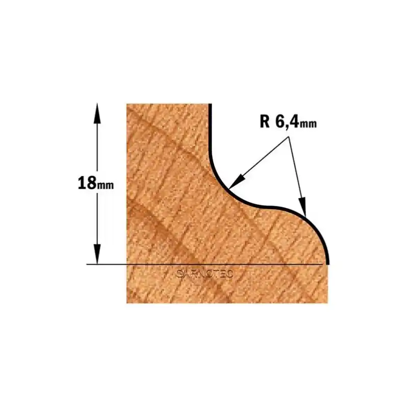 Fraise carbure pour moulure décorative, Queue de 12mm - CMT 959.564.11 Nouveauté