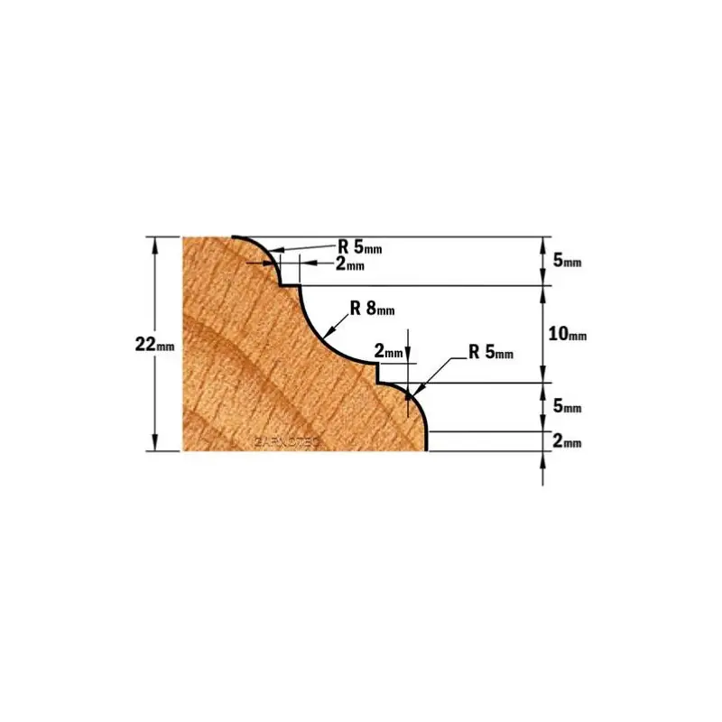 Offre Limitée Fraise Carbure pour Corniches, Queue de 12mm - CMT 967.701.11