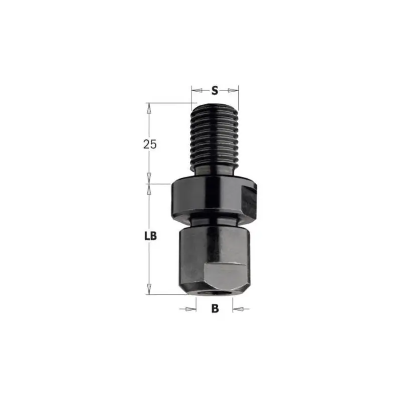 Offre Spéciale Mandrin porte fraise M16 pour mèches de 12mm, 10mm et 12,7mm (Vendu sans pince)