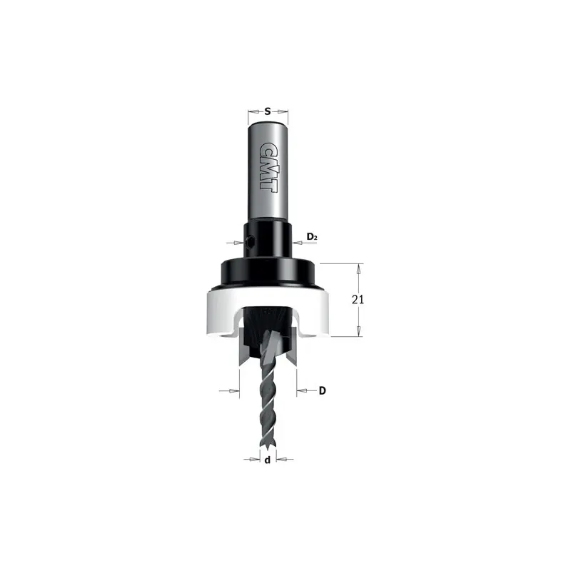 Fraisoir plat avec butée diamètre 6 x 15 mm Pas Cher