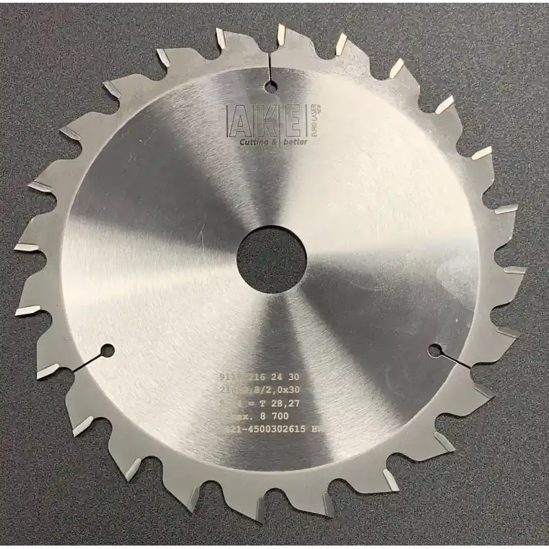 Prix Bas Lame circulaire carbure BOIS - Ø216 x 30mm - 24 Dents négatives - Ep 2,8/2,0 - AKE