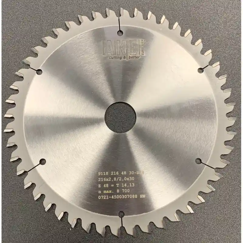 Top Vente Lame circulaire carbure BOIS - Ø216 x 30mm - 48 Dents négatives - Ep 2,8/2,0 - AKE