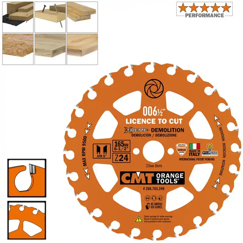 Lame circulaire carbure DEMOLITION - Ø160 x 20mm - 24 Dents Meilleur Choix