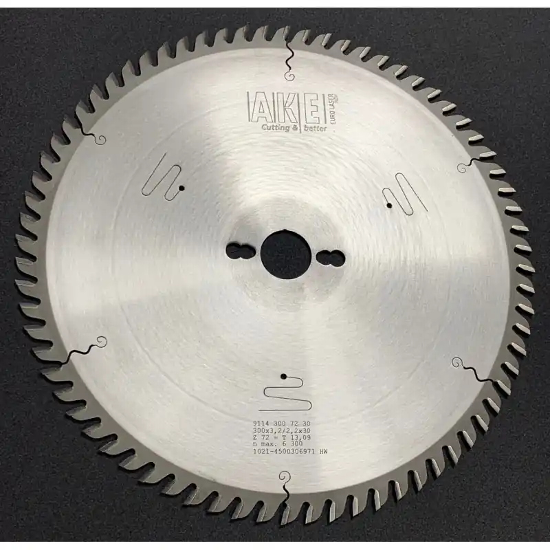 Lame circulaire carbure BOIS - Ø300 x 30mm - 72 Dents - Ep 3,2/2,2 - AKE Paiement Sécurisé