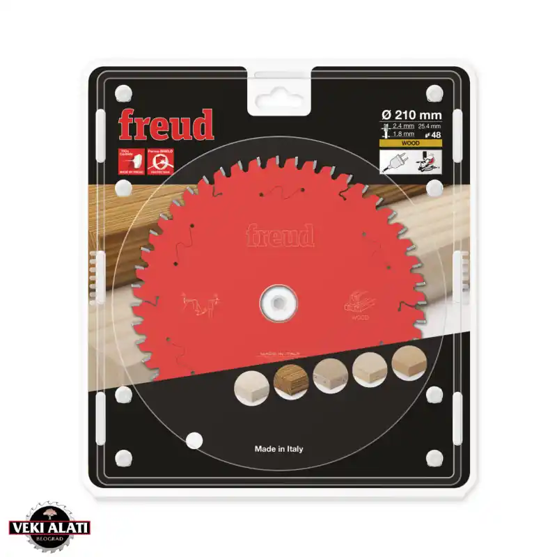Lame bois pour scie à onglet Ø210 x 25,4mm - 2,4/1,8 - Z48 - Freud FR15W003M Usine Directe